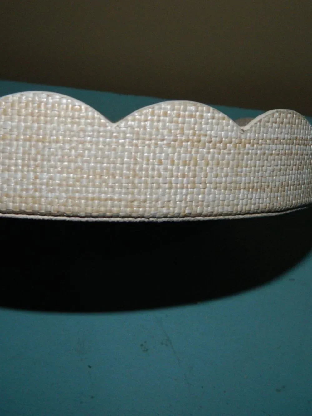 Mark & Graham X Sanderson Pink Rattan Scalloped Vanity Tray 8